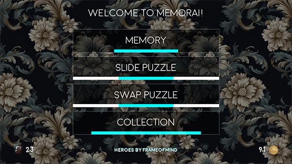 Choose a puzzle mode or select an image pack